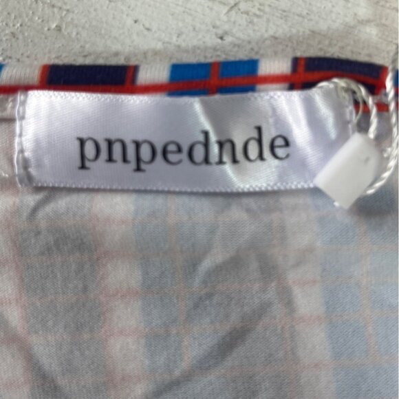 Pnpednde Maxi Dress Womens 3XL Red White Blue New Belted Striped Plaid Patriotic - Picture 5 of 10